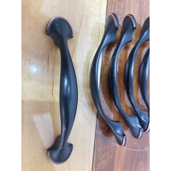 10 Brown Copper Drawer Pulls Cabinet Hardware No Screws - Picture 2 of 4